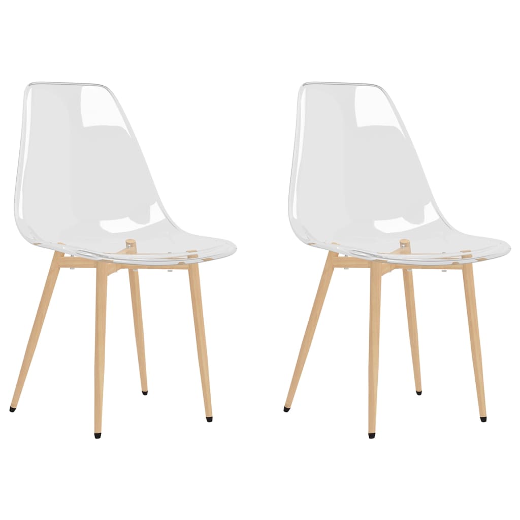 Dining Chairs 2 Pcs Transparent Pet