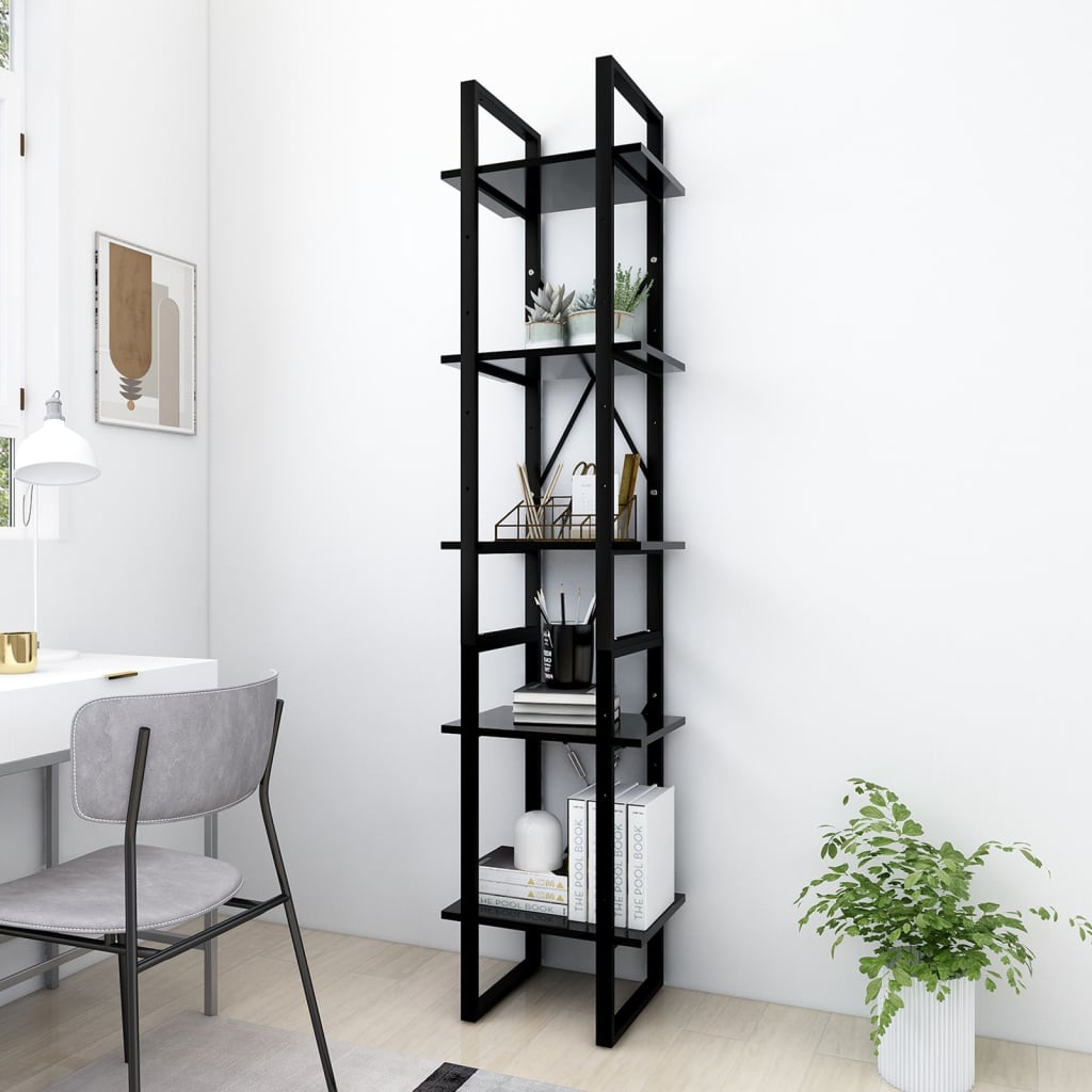 5-Tier Book Cabinet 100X30X175 Cm Engineered Wood