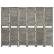 3-Panel Room Divider Grey Solid Wood