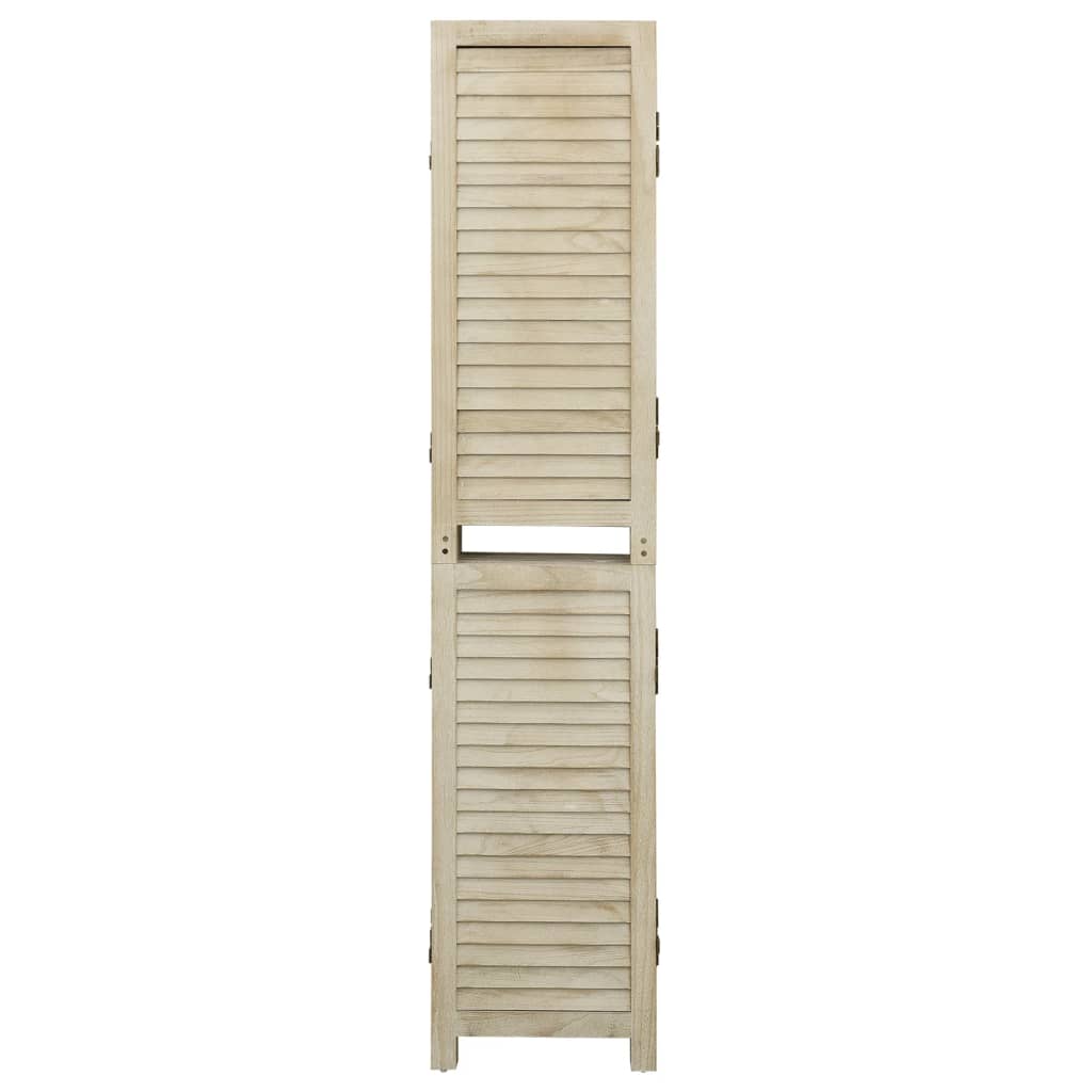 3-Panel Room Divider Solid Wood Paulownia