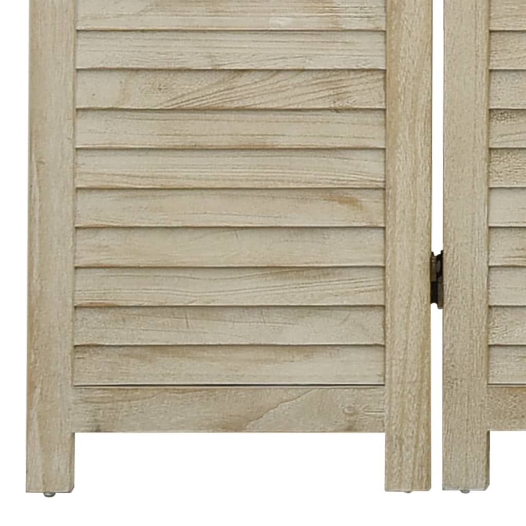3-Panel Room Divider Solid Wood Paulownia