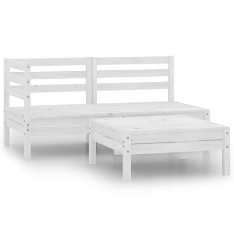 3 Piece Garden Lounge Set Solid Pinewood