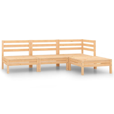 3 Piece Garden Lounge Set Solid Pinewood