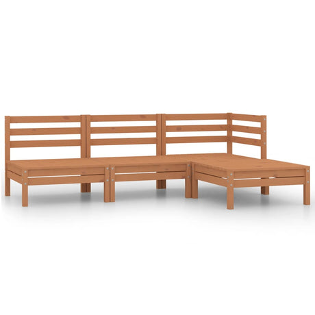 3 Piece Garden Lounge Set Solid Pinewood