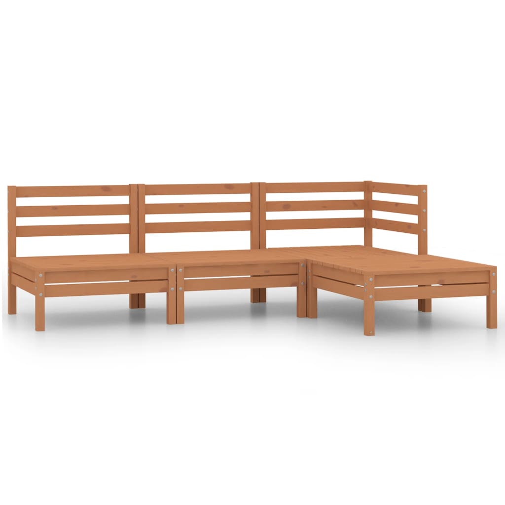 3 Piece Garden Lounge Set Solid Pinewood