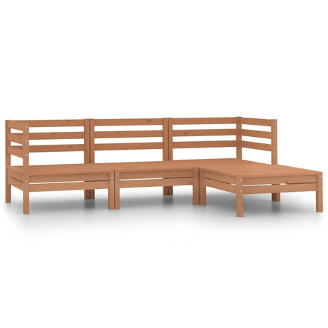 3 Piece Garden Lounge Set Solid Pinewood