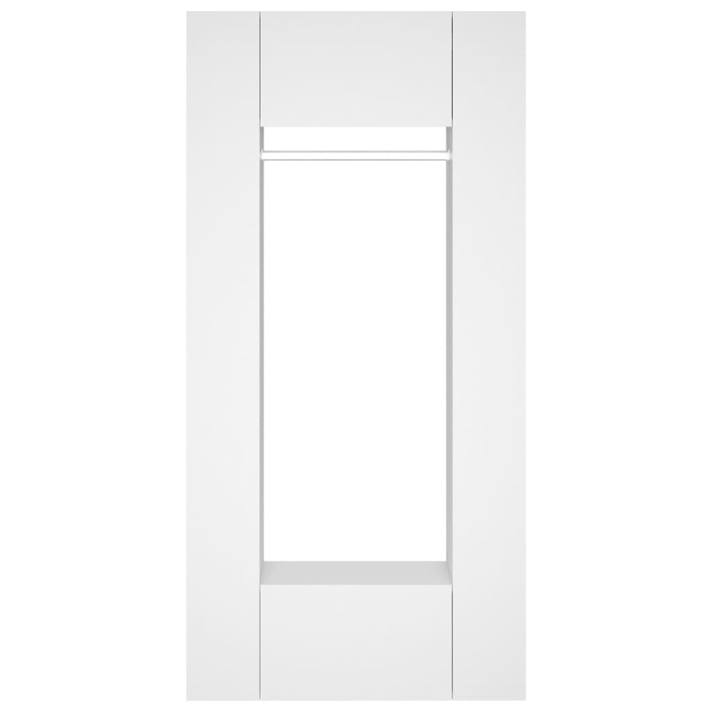 Hallway Cabinets 2 Pcs White Engineered Wood