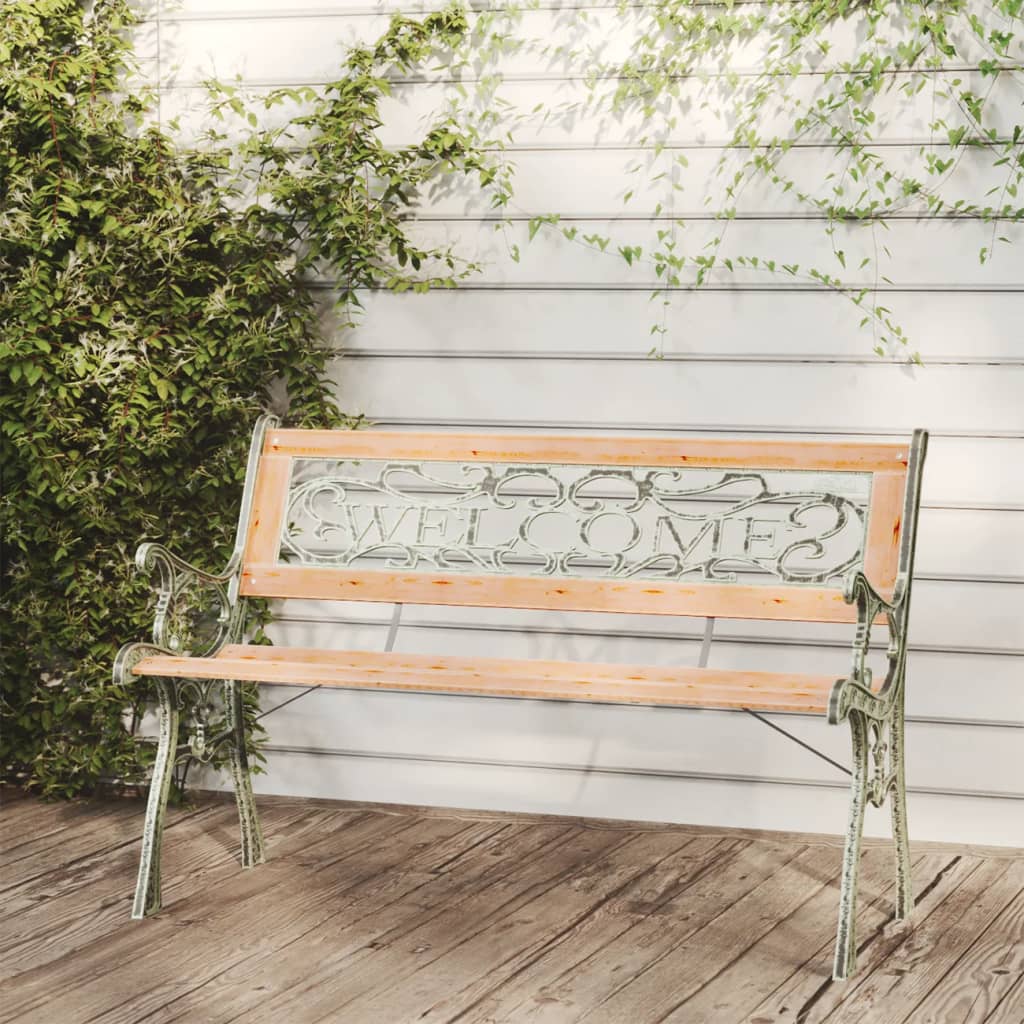 Garden Bench Cast Iron And Solid Firwood