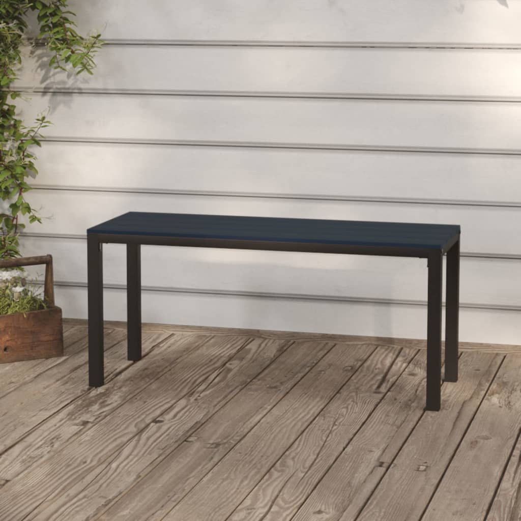Garden Bench 110 Cm Steel And Wpc