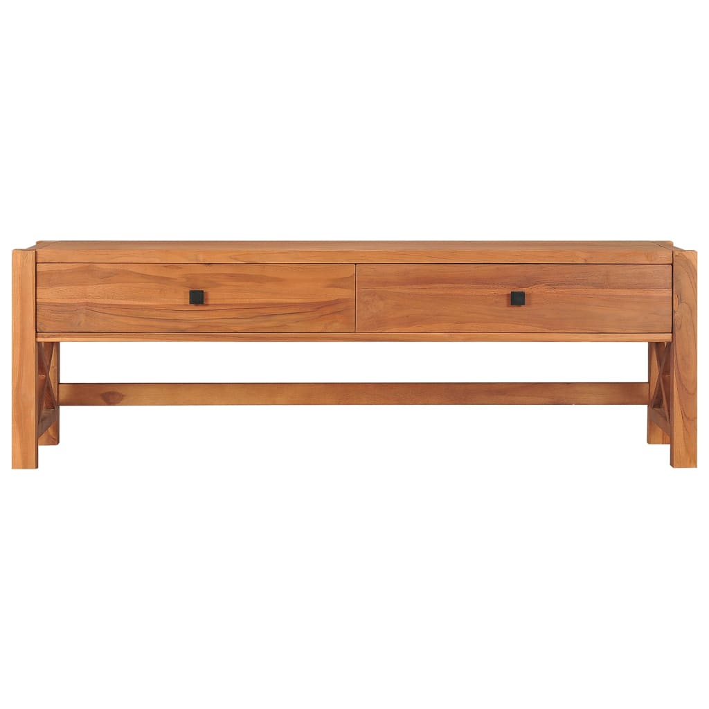 Tv Cabinet With Drawers 120X40X45 Cm Solid Wood Teak