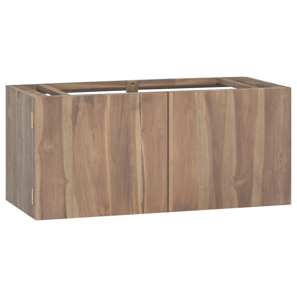 Wall-Mounted Bathroom Cabinet Solid Wood Teak
