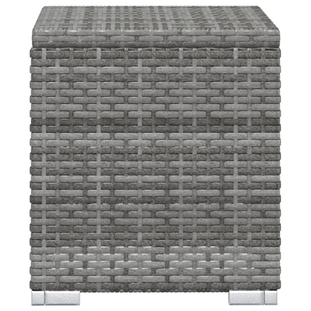 Sun Lounger With Cushion And Tea Table Poly Rattan