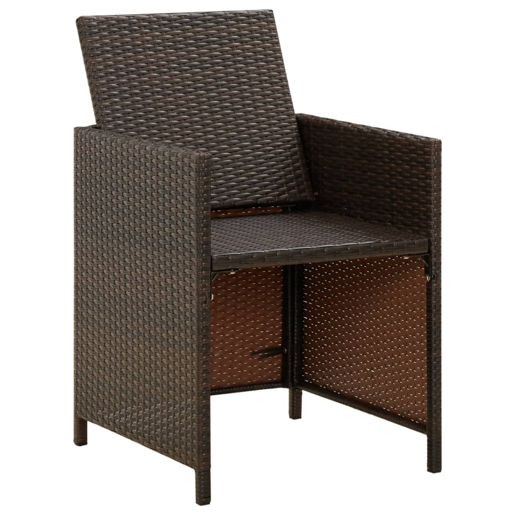 Garden Dining Chairs With Cushions 4 Pcs Poly Rattan