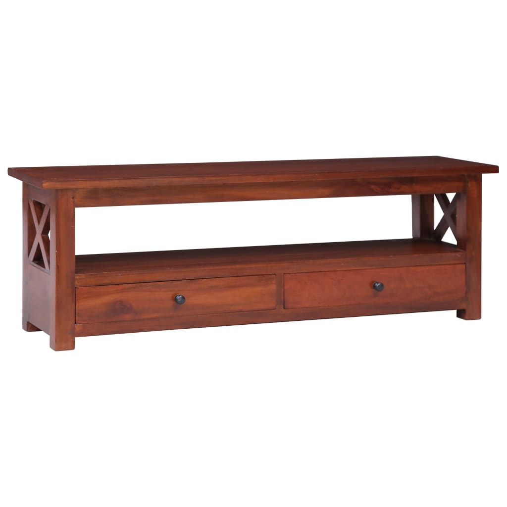 Tv Cabinet 120X30X40 Cm Solid Mahogany Wood