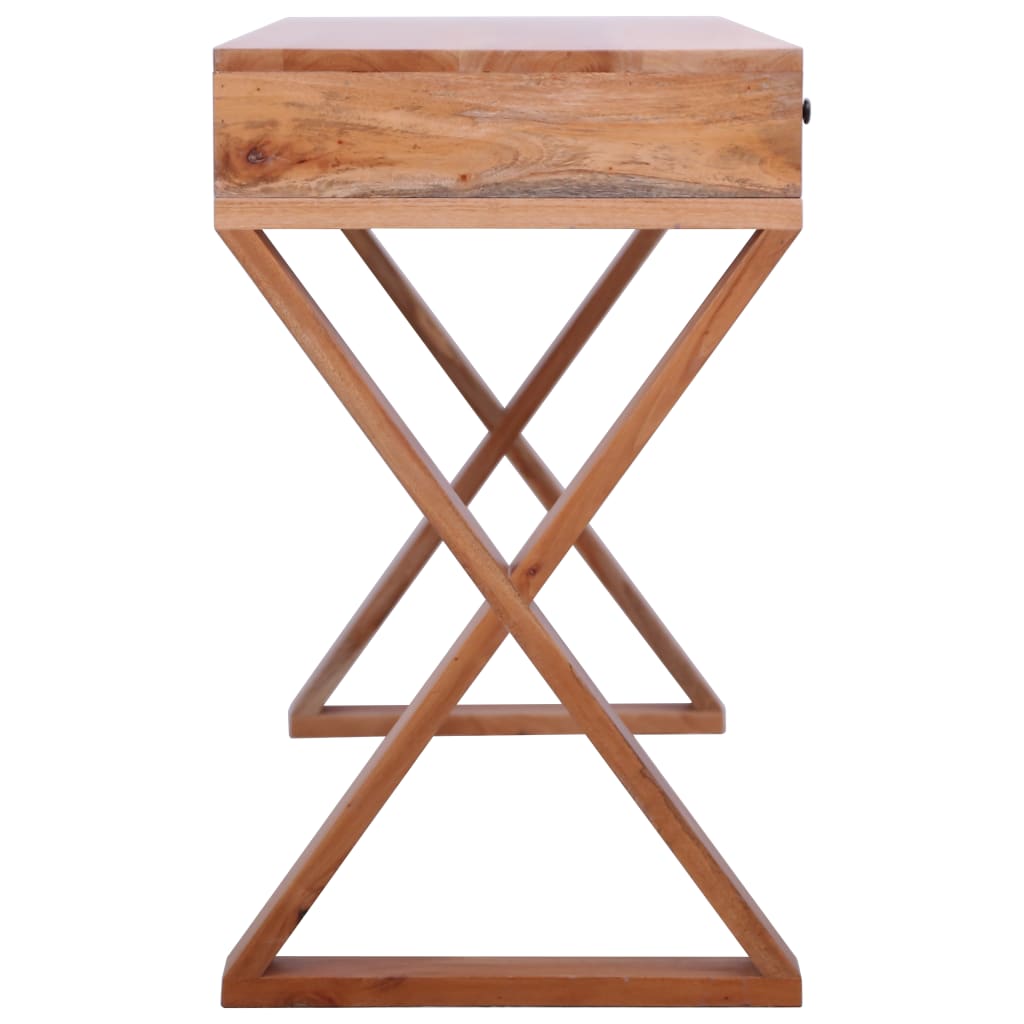 Computer Desk Natural Solid Mahogany Wood