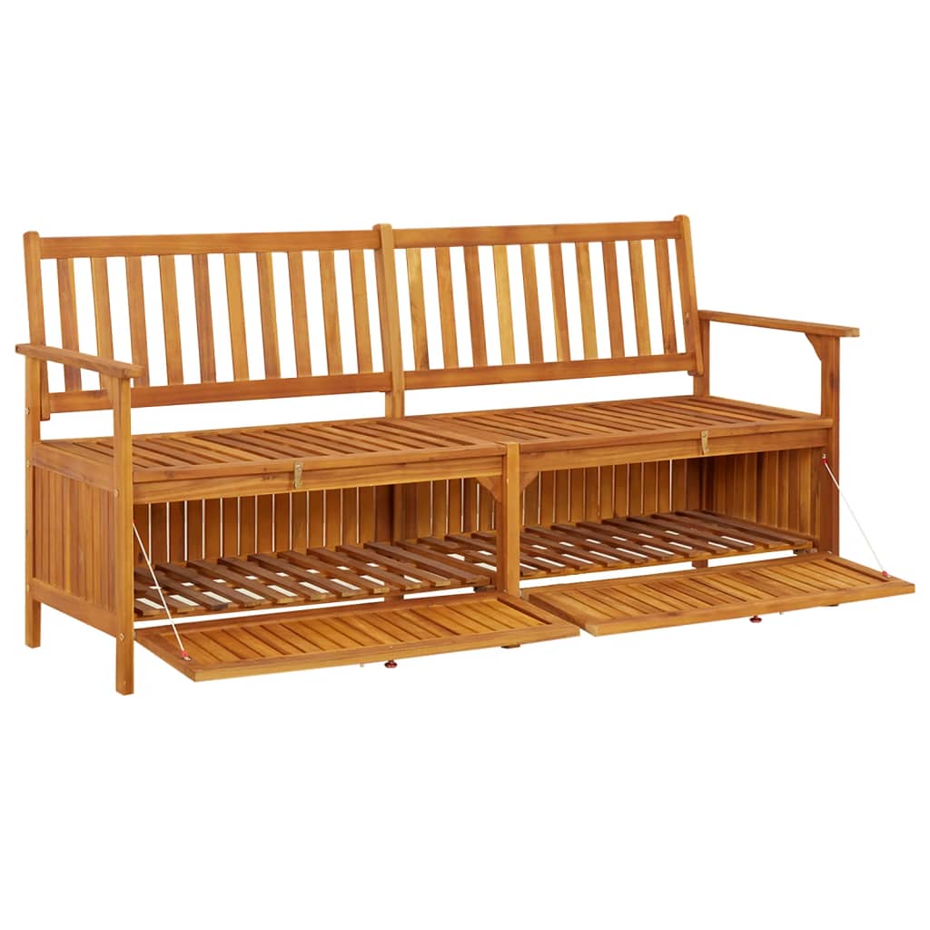 Storage Bench 170 Cm Solid Wood Acacia