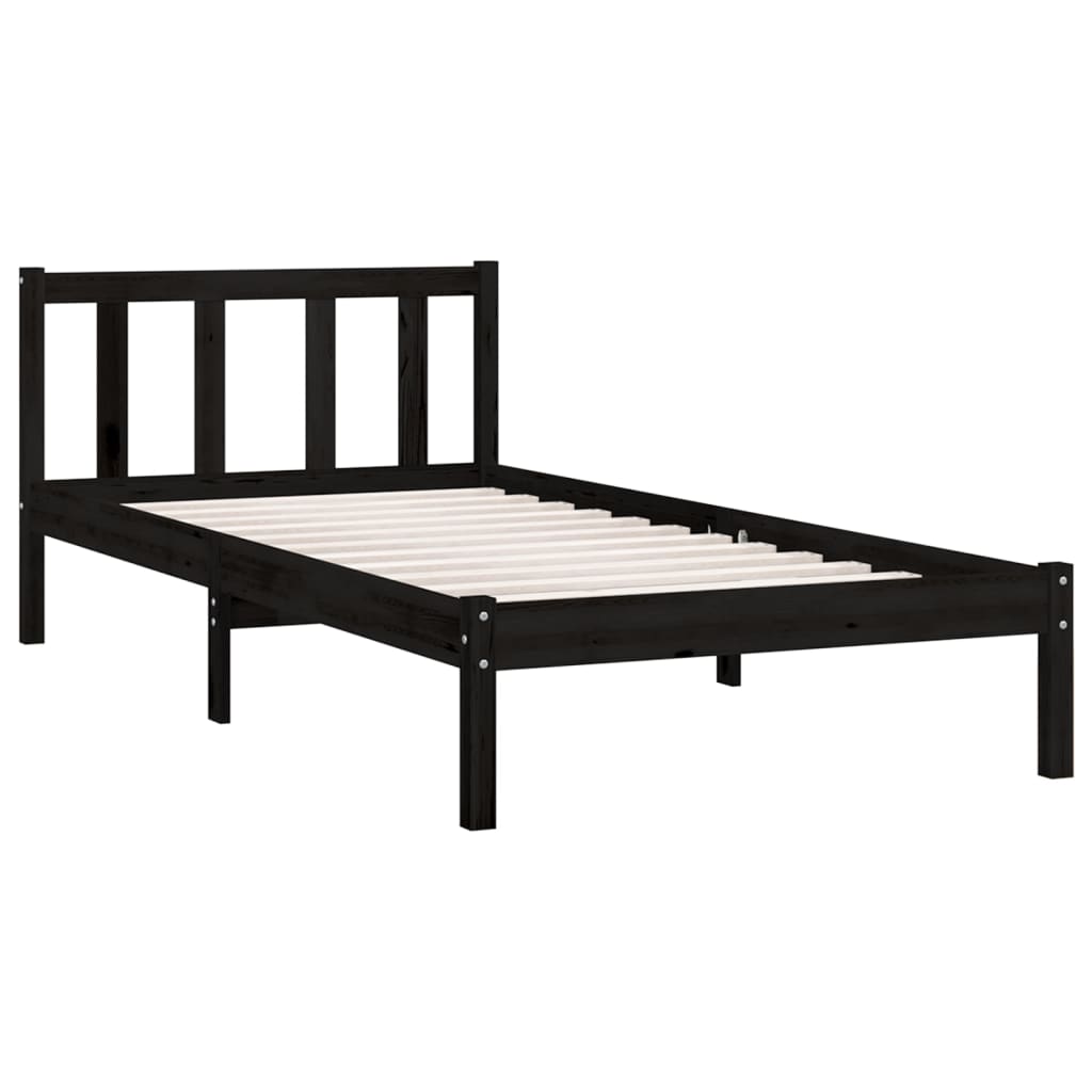 810076 Bed Frame Without Mattress Solid Wood