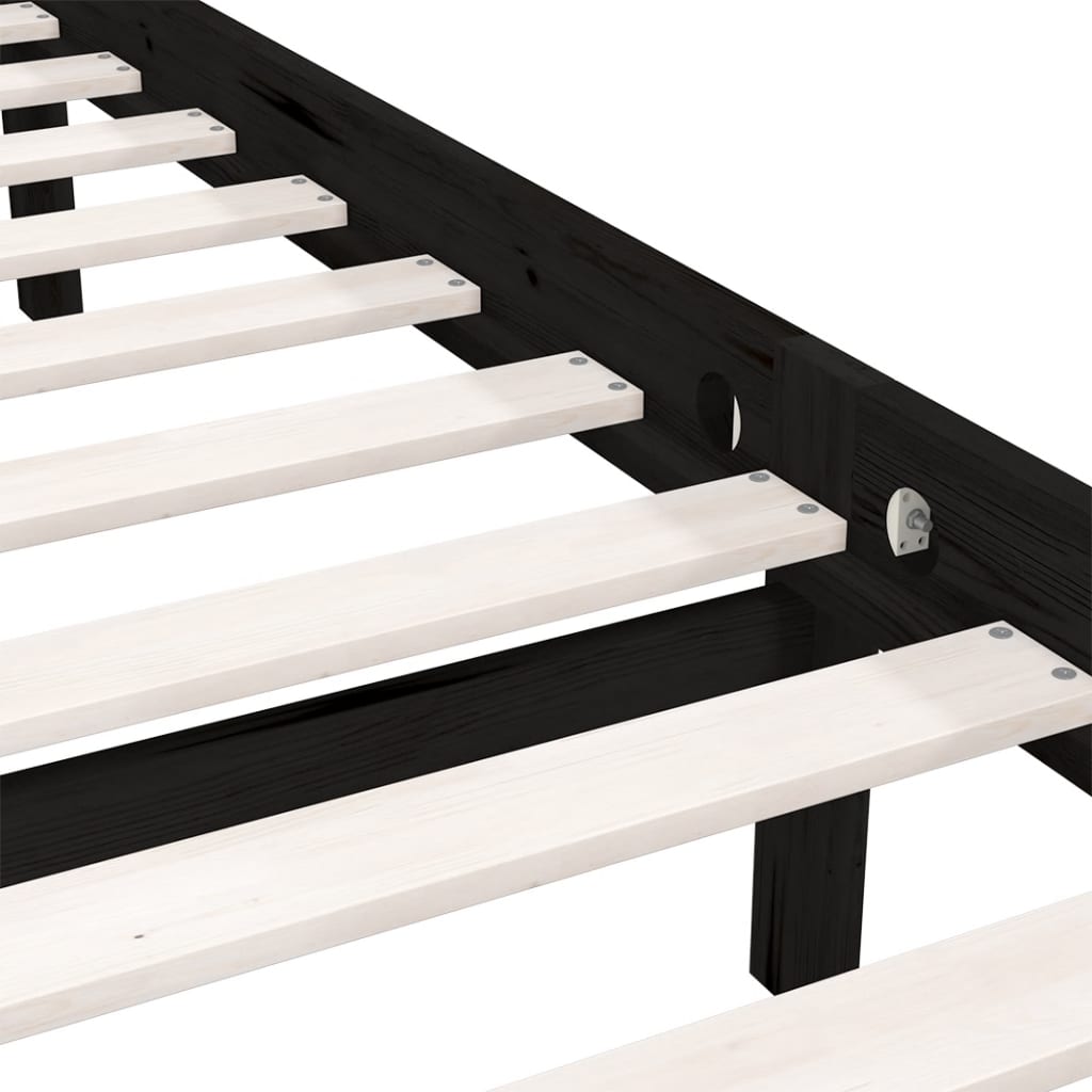 810076 Bed Frame Without Mattress Solid Wood