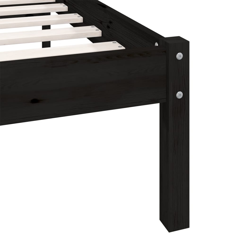 810076 Bed Frame Without Mattress Solid Wood