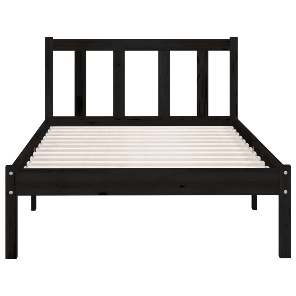 810076 Bed Frame Without Mattress Solid Wood