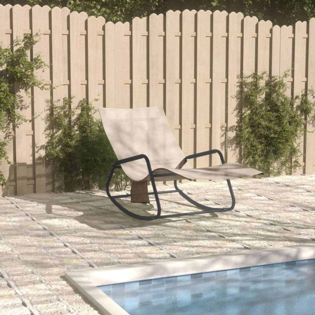 Sun Lounger Steel And Textilene