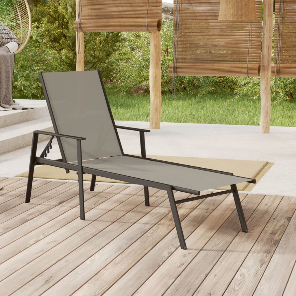 Sun Lounger Steel And Textilene Fabric