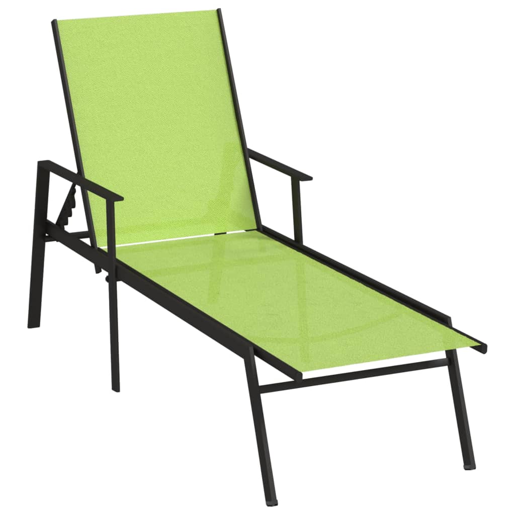 Sun Lounger Steel And Textilene Fabric