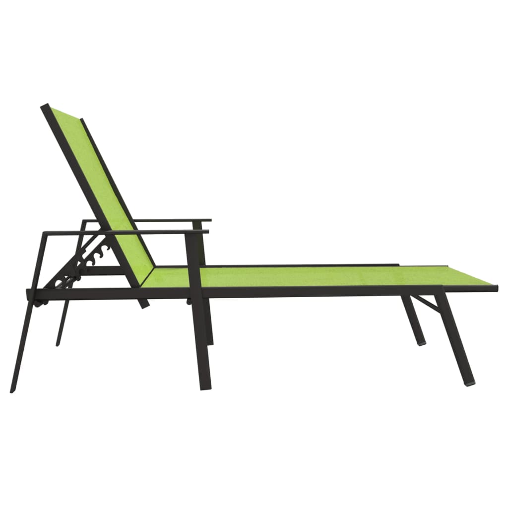 Sun Lounger Steel And Textilene Fabric