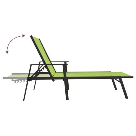 Sun Lounger Steel And Textilene Fabric