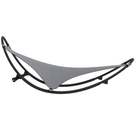 Rocking Sun Lounger With Wheels Steel & Textilene Fabric