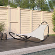 Rocking Sun Lounger With Wheels Steel & Textilene Fabric