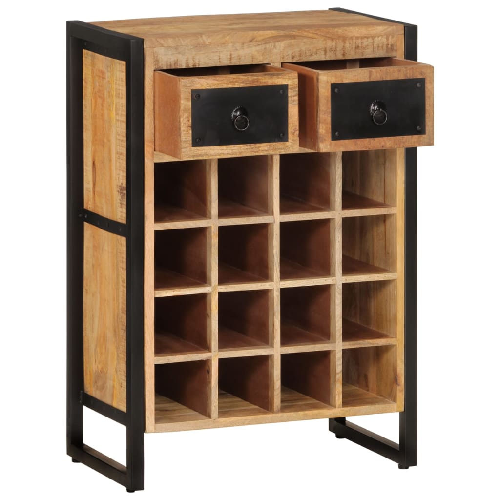 Wine Rack For 16 Bottles Solid Wood Mango