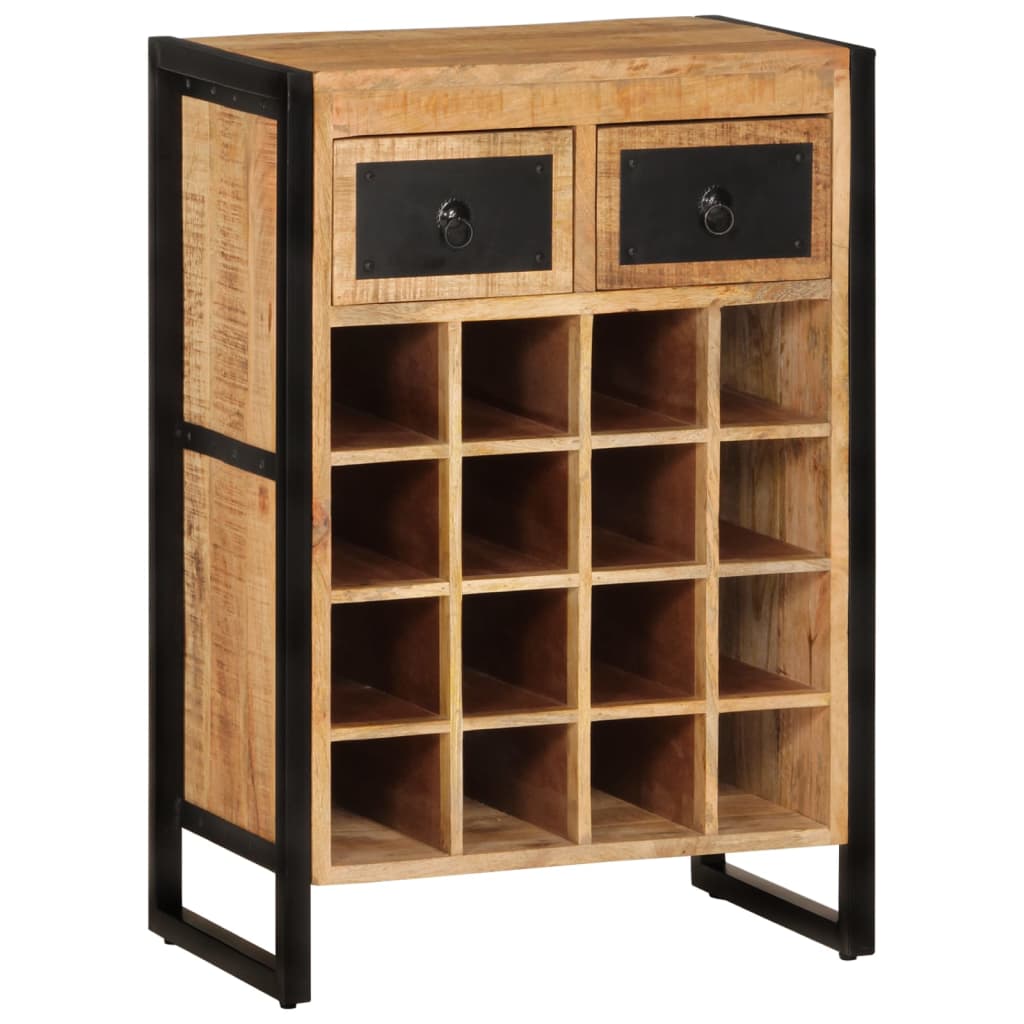 Wine Rack For 16 Bottles Solid Wood Mango