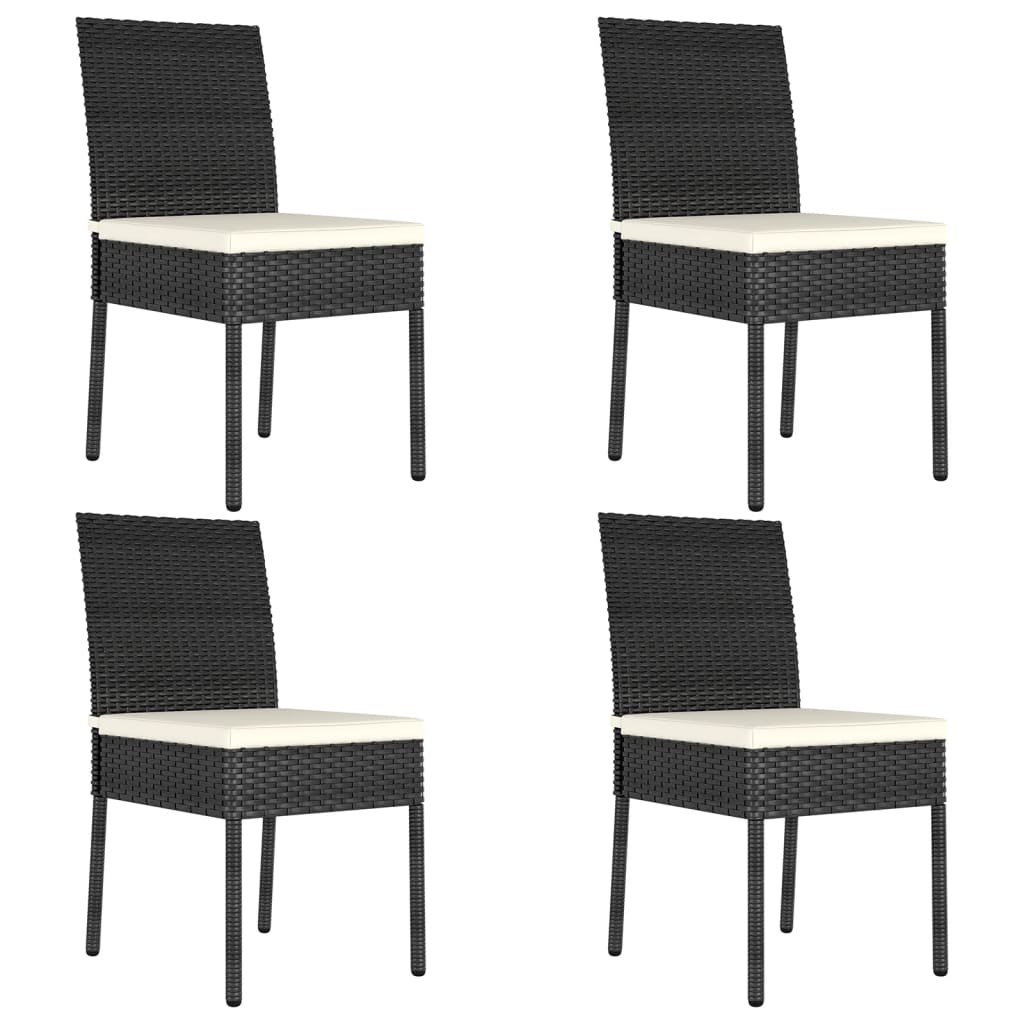 Garden Dining Chairs 4 Pcs Poly Rattan