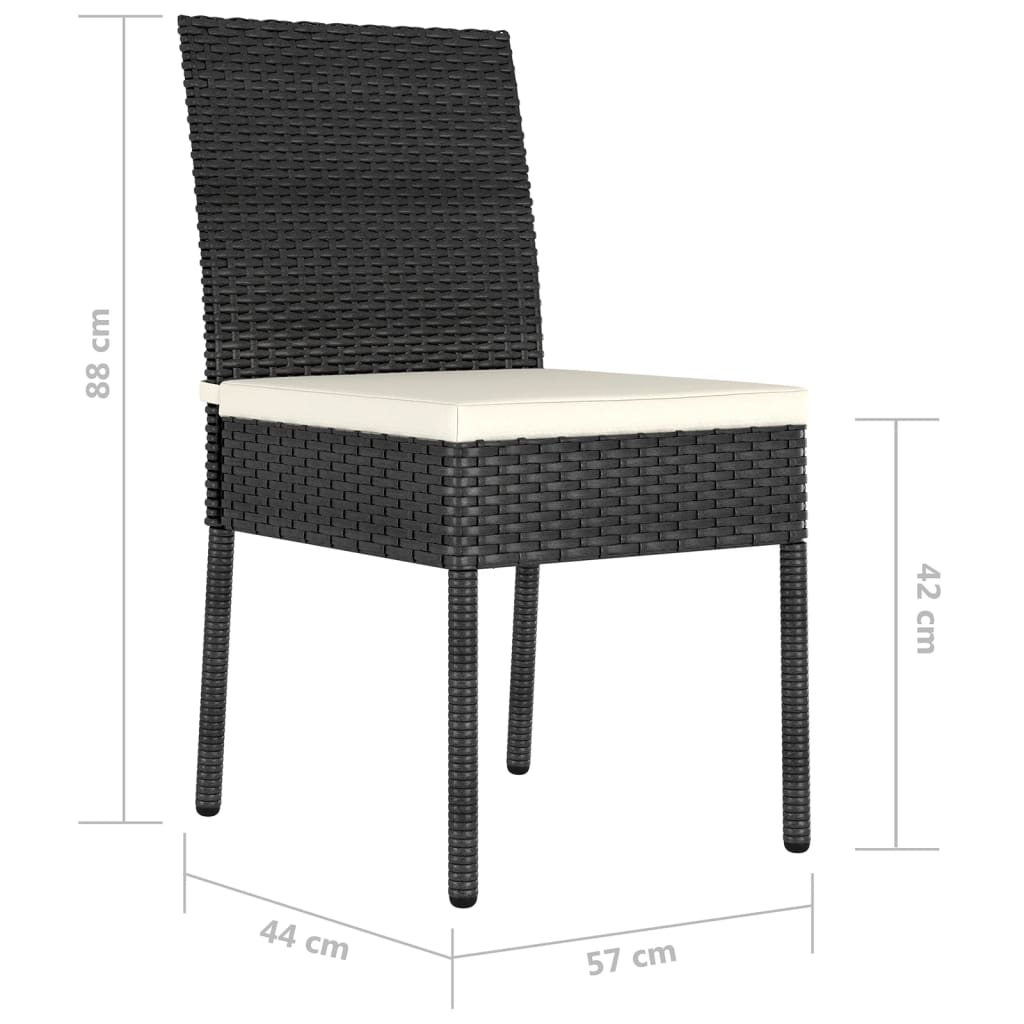 Garden Dining Chairs 4 Pcs Poly Rattan
