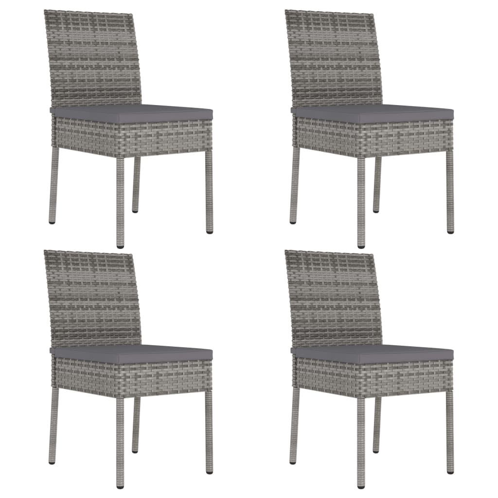 Garden Dining Chairs 4 Pcs Poly Rattan