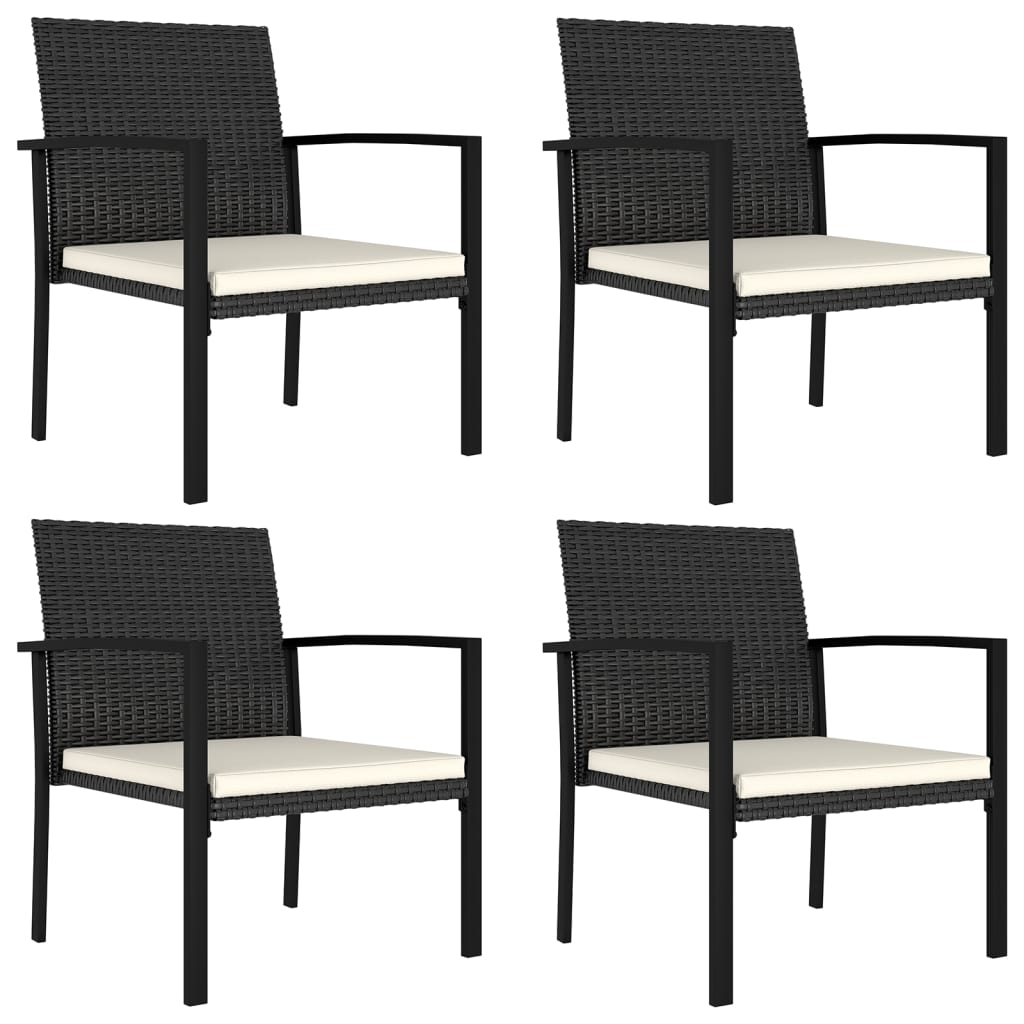Garden Dining Chairs 4 Pcs Poly Rattan