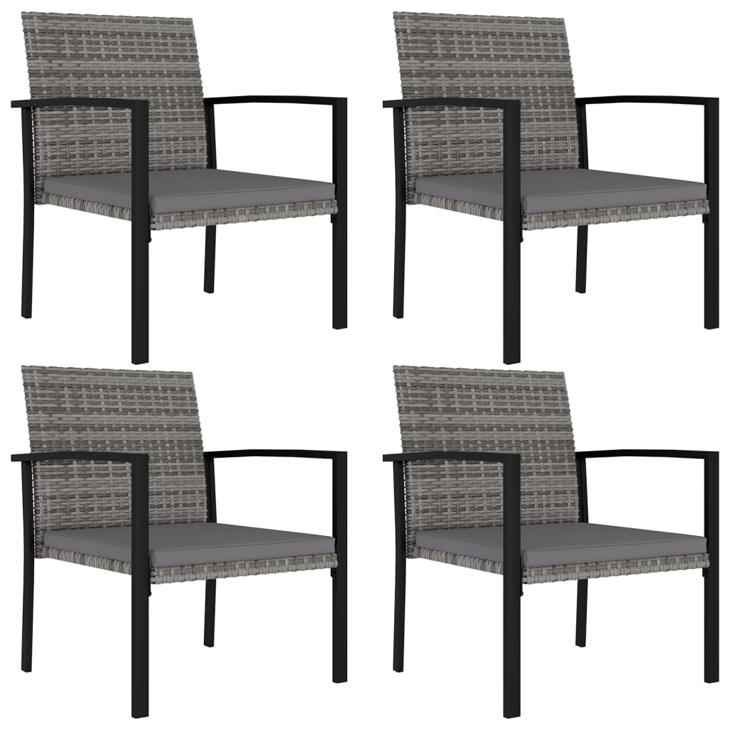 Garden Dining Chairs 4 Pcs Poly Rattan