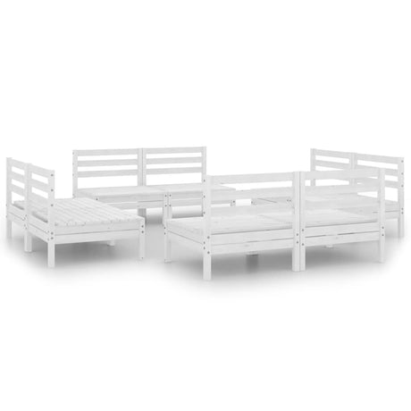 8 Piece Garden Lounge Set Solid Pinewood
