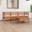 4 Piece Garden Lounge Set Solid Pinewood