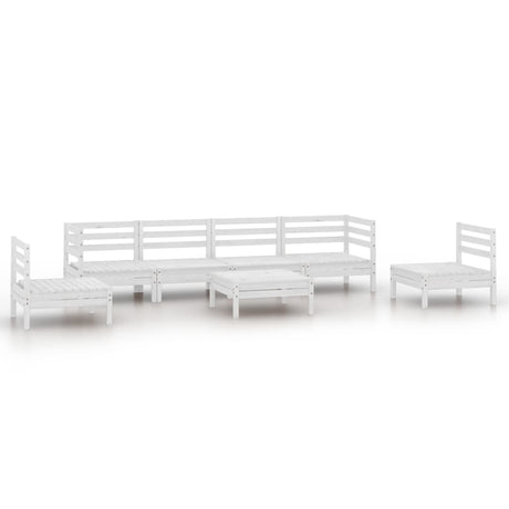 7 Piece Garden Lounge Set Solid Pinewood