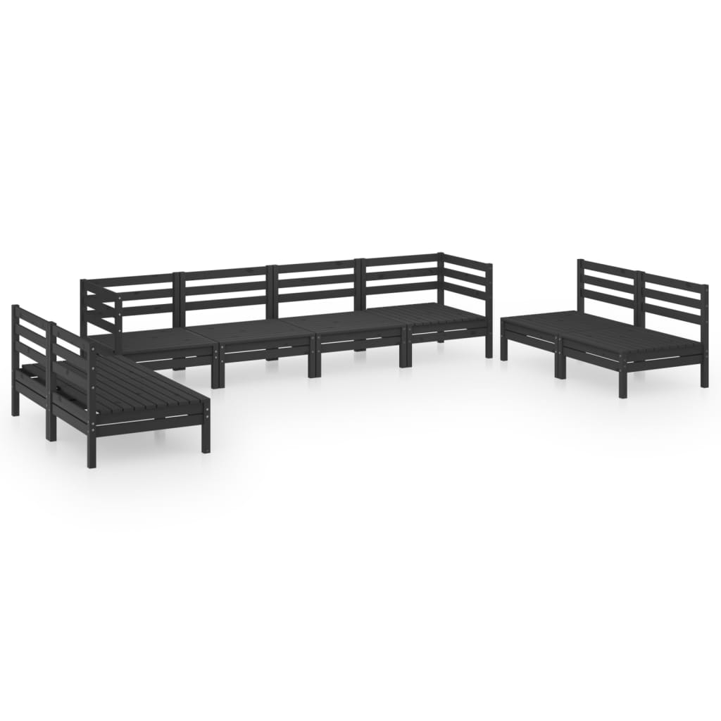 8 Piece Garden Lounge Set Solid Pinewood