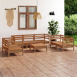 8 Piece Garden Lounge Set Solid Pinewood