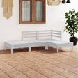 4 Piece Garden Lounge Set Solid Pinewood