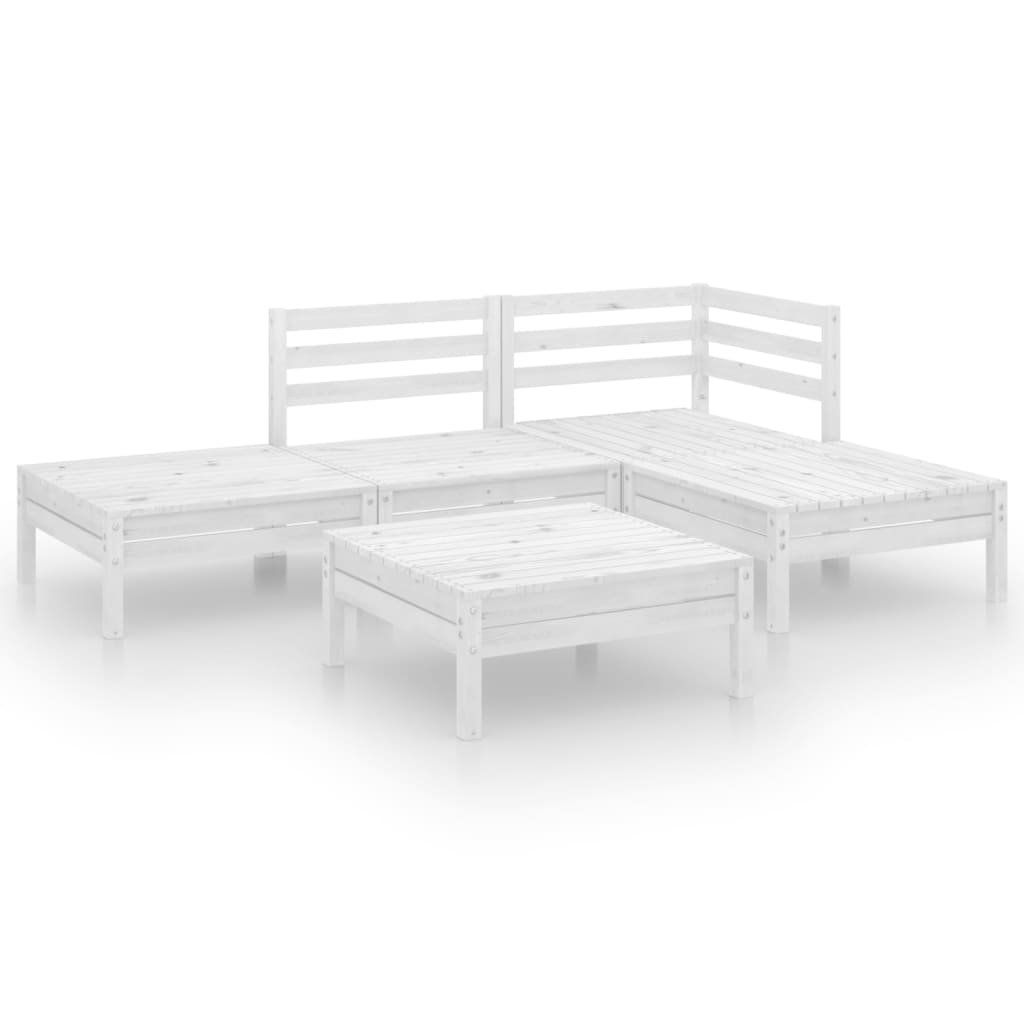 5 Piece Garden Lounge Set Solid Pinewood