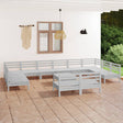 13 Piece Garden Lounge Set Solid Wood Pine