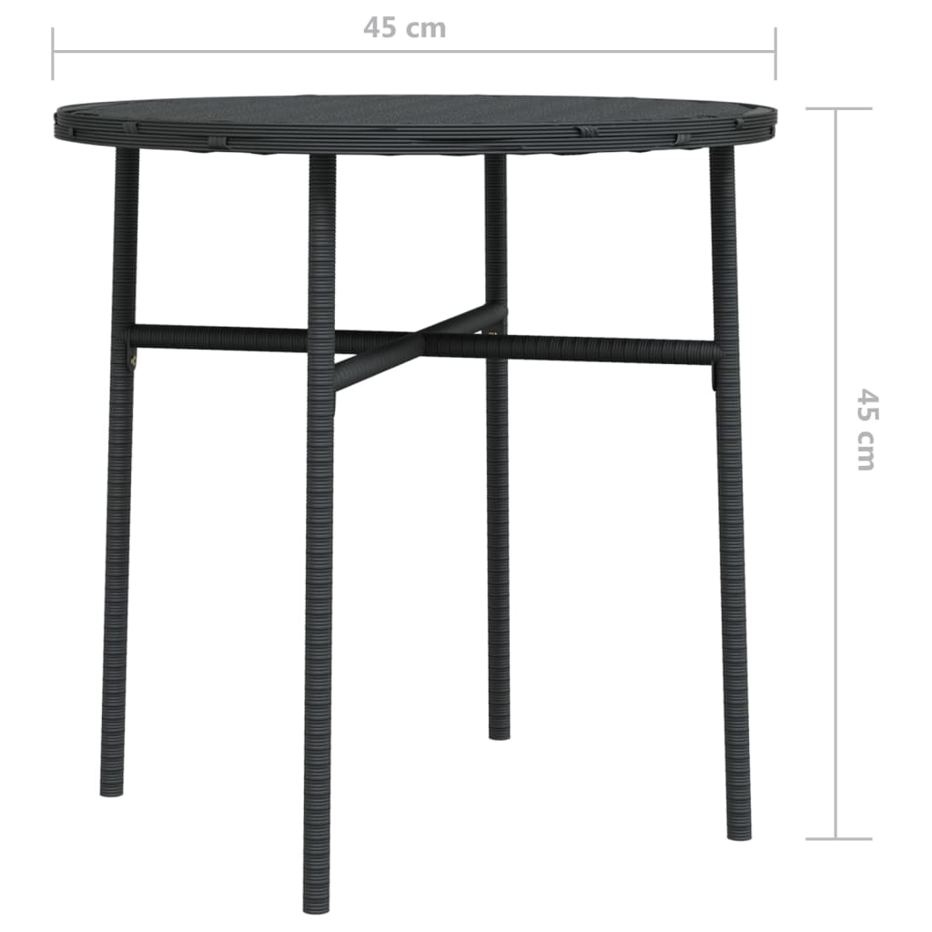 Tea Table 45 Cm Poly Rattan