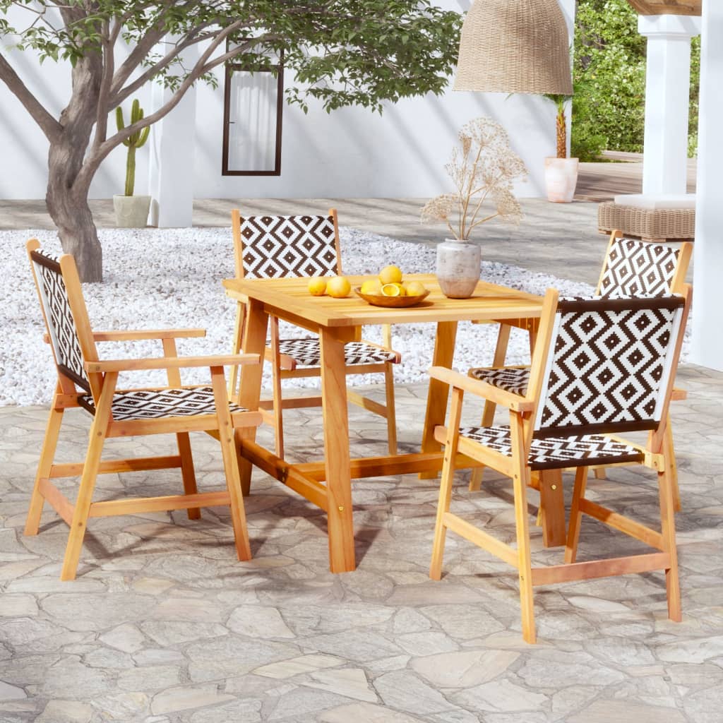 7 Piece Garden Dining Set Solid Acacia Wood