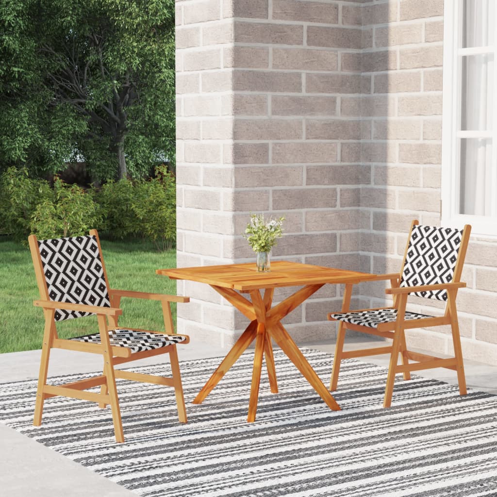 5 Piece Garden Dining Set Solid Wood Acacia
