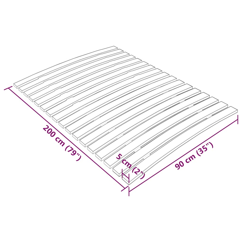 Slatted Bed Base With 17 Slats
